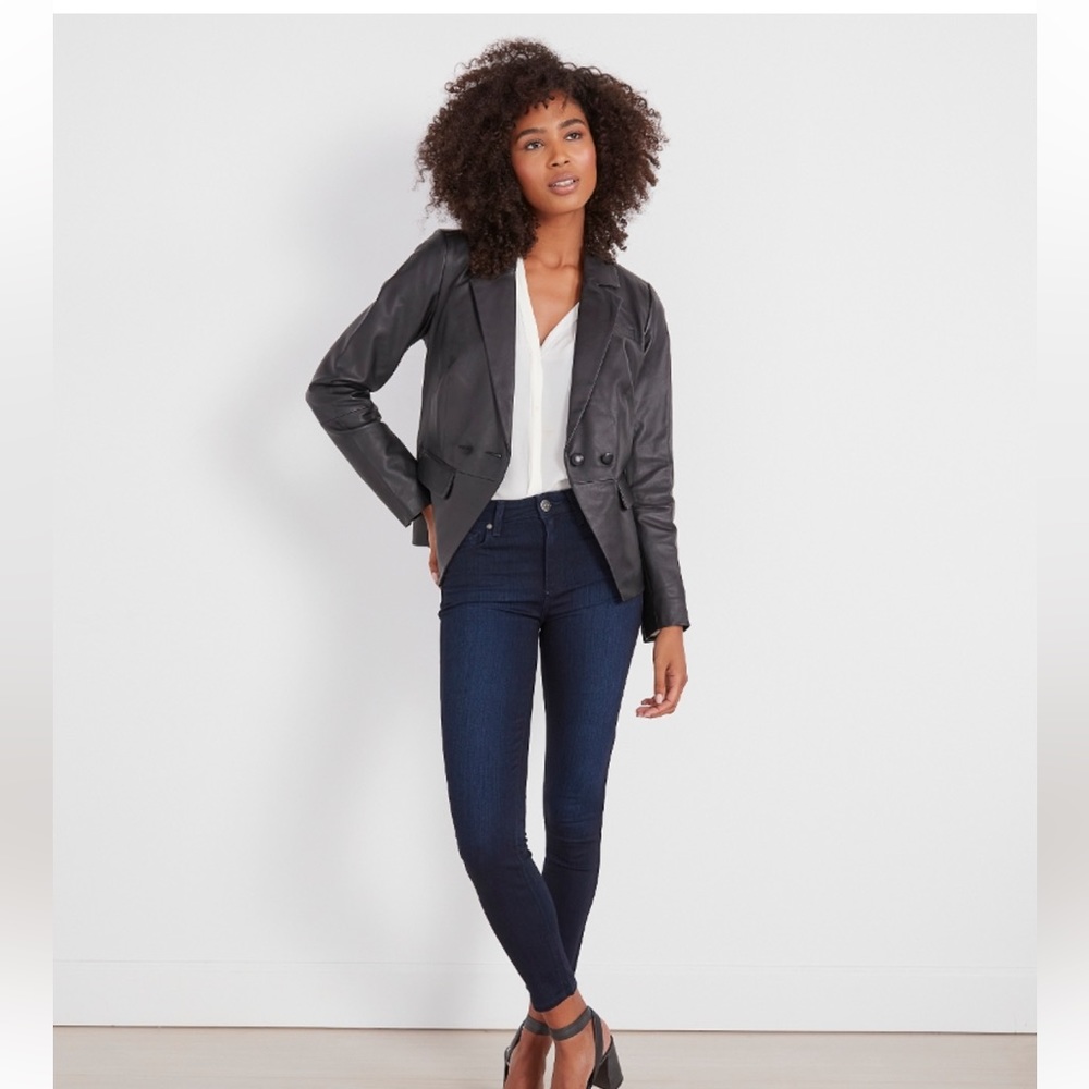Paige Hoxton Henry girl blue dark wash ankle peg jeans